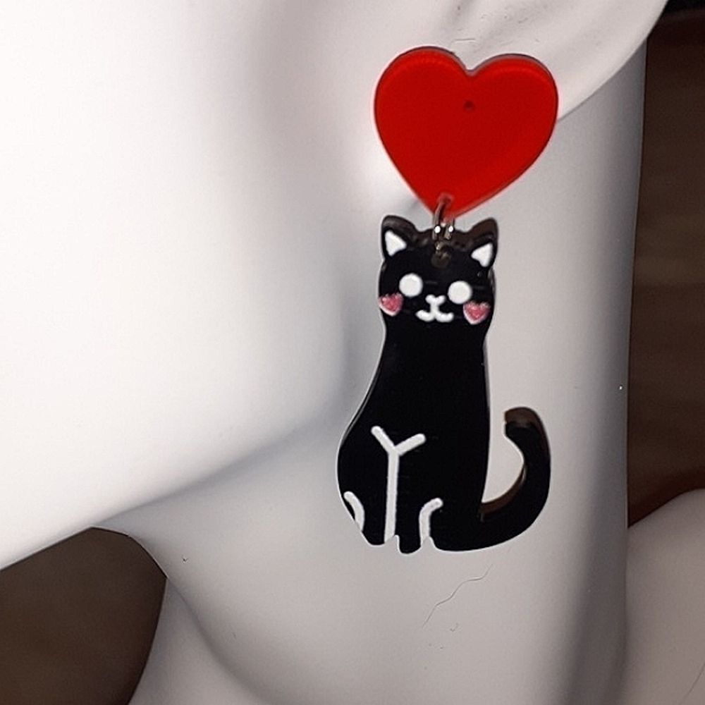 Love BLACK CATS & RED HEARTS?? FUN!! NWT